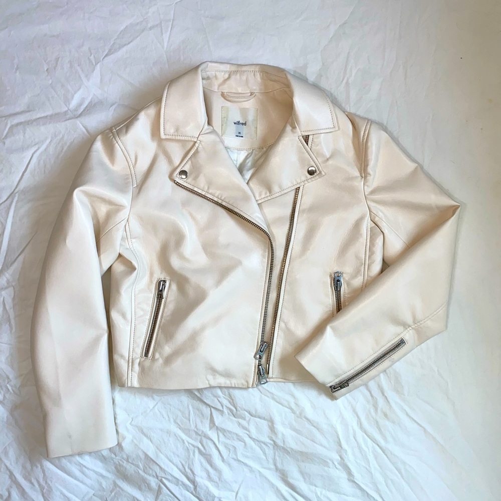 Wilfred Cream Off-White Biker Jacket